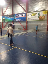 In der Badmintonhalle